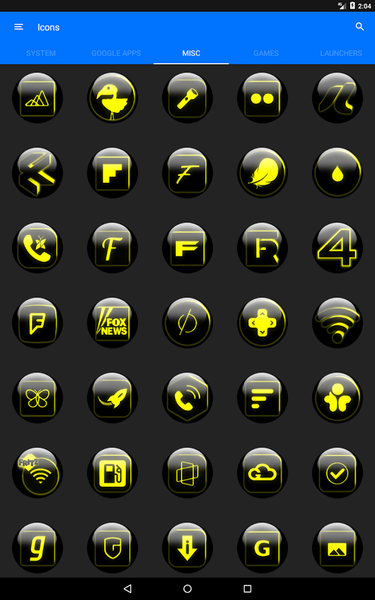 Yellow Glass Orb Icon Pack - عکس برنامه موبایلی اندروید