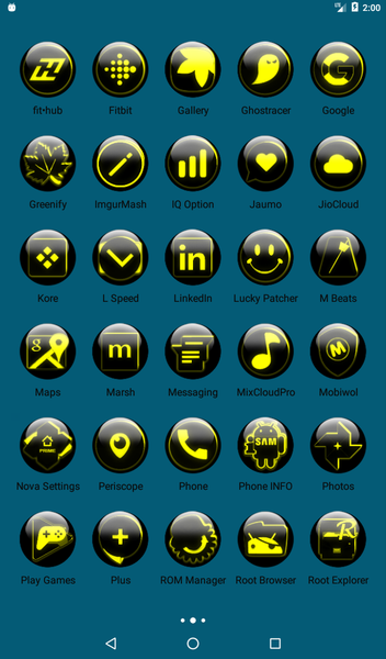 Yellow Glass Orb Icon Pack - عکس برنامه موبایلی اندروید