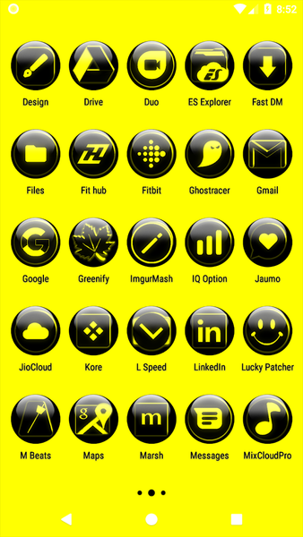 Yellow Glass Orb Icon Pack - عکس برنامه موبایلی اندروید