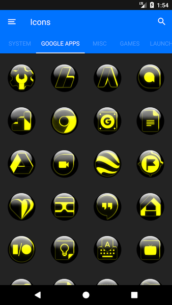 Yellow Glass Orb Icon Pack - عکس برنامه موبایلی اندروید