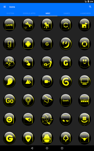 Yellow Glass Orb Icon Pack - عکس برنامه موبایلی اندروید