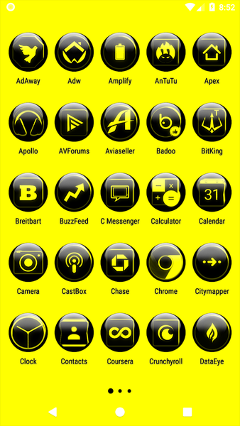 Yellow Glass Orb Icon Pack - Image screenshot of android app