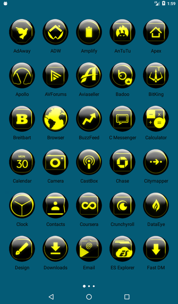 Yellow Glass Orb Icon Pack - عکس برنامه موبایلی اندروید