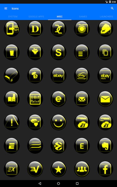 Yellow Glass Orb Icon Pack - عکس برنامه موبایلی اندروید