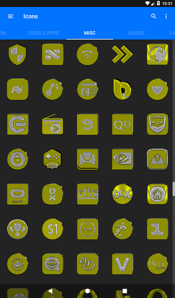 Yellow Icon Pack - عکس برنامه موبایلی اندروید