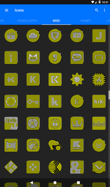 Yellow Icon Pack - عکس برنامه موبایلی اندروید