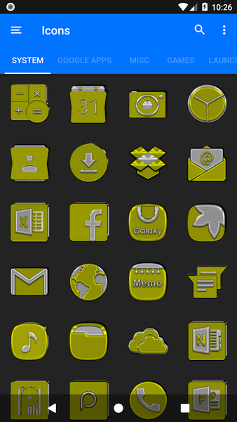 Yellow Icon Pack - عکس برنامه موبایلی اندروید