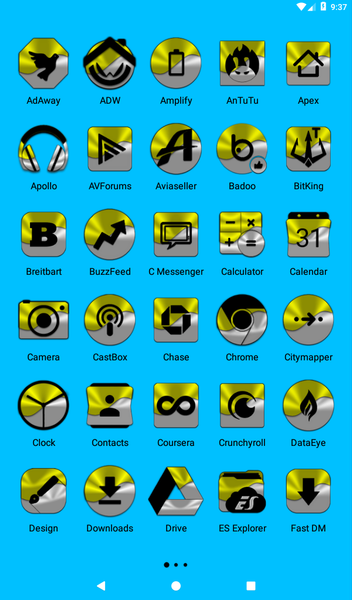 Half Light Yellow Icon Pack - Image screenshot of android app