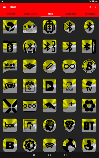 Half Light Yellow Icon Pack - Image screenshot of android app