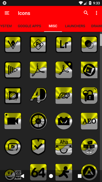 Half Light Yellow Icon Pack - Image screenshot of android app