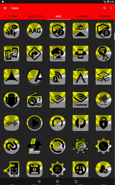 Half Light Yellow Icon Pack - Image screenshot of android app