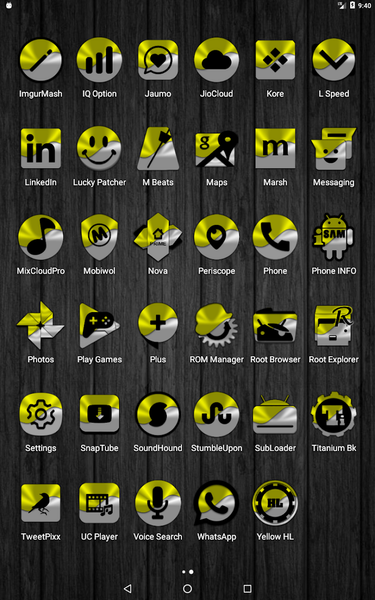 Half Light Yellow Icon Pack - Image screenshot of android app