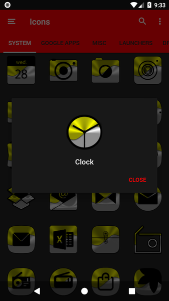 Half Light Yellow Icon Pack - Image screenshot of android app