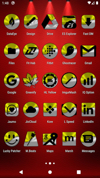 Half Light Yellow Icon Pack - Image screenshot of android app