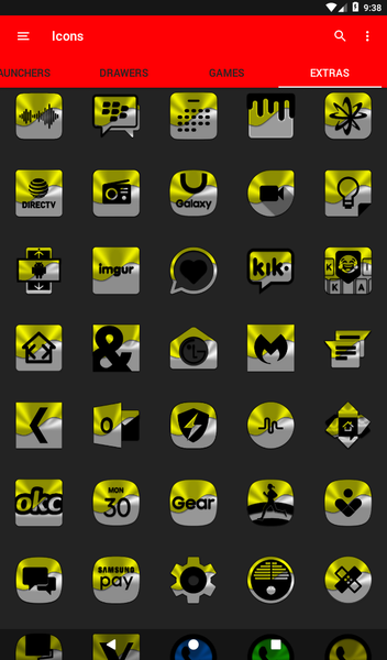 Half Light Yellow Icon Pack - Image screenshot of android app