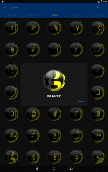 Yellow Icon Pack Style ۸ - عکس برنامه موبایلی اندروید