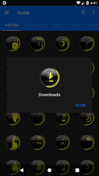 Yellow Icon Pack Style ۸ - عکس برنامه موبایلی اندروید