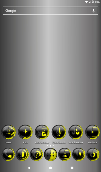 Yellow Icon Pack Style ۸ - عکس برنامه موبایلی اندروید