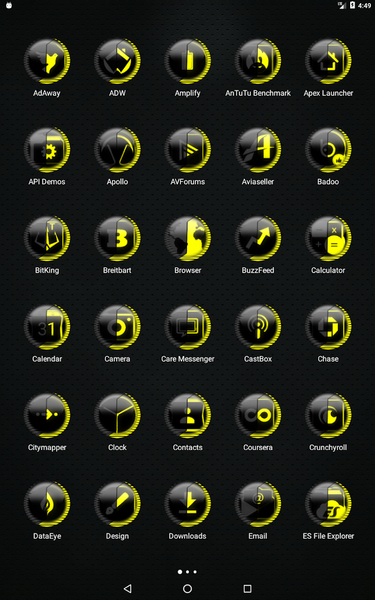 Yellow Icon Pack Style ۸ - عکس برنامه موبایلی اندروید
