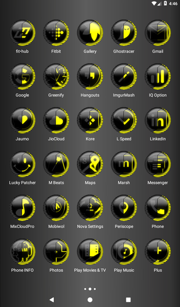 Yellow Icon Pack Style ۸ - عکس برنامه موبایلی اندروید