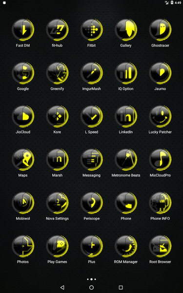 Yellow Icon Pack Style ۸ - عکس برنامه موبایلی اندروید