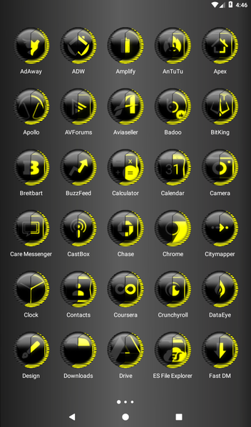 Yellow Icon Pack Style ۸ - عکس برنامه موبایلی اندروید