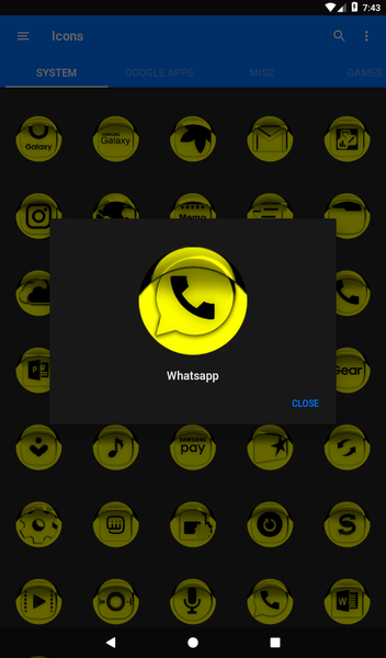 Yellow Icon Pack Style 1 - Image screenshot of android app