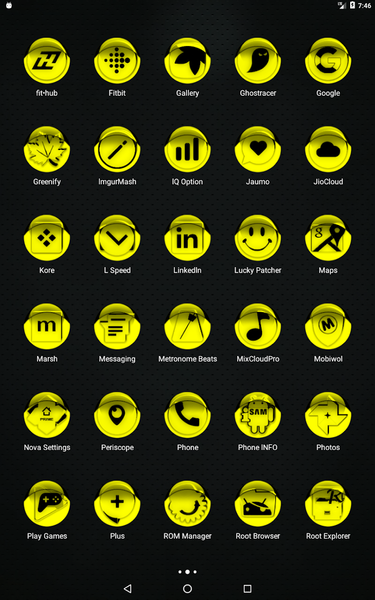 Yellow Icon Pack Style 1 - Image screenshot of android app