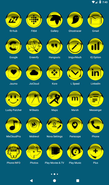 Yellow Icon Pack Style 1 - Image screenshot of android app