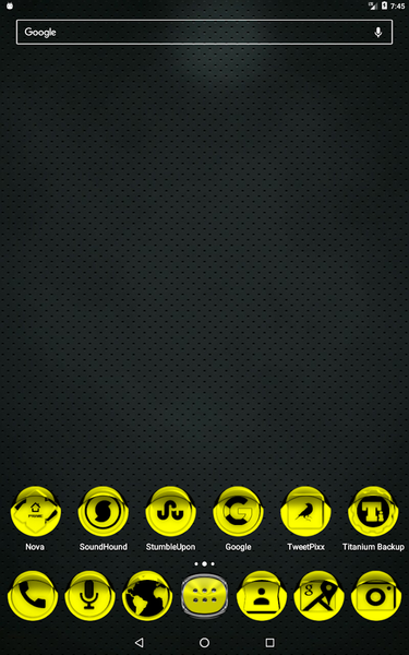 Yellow Icon Pack Style 1 - Image screenshot of android app
