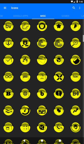 Yellow Icon Pack Style 1 - Image screenshot of android app