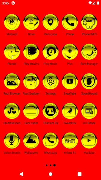Yellow Icon Pack Style 1 - Image screenshot of android app