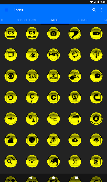 Yellow Icon Pack Style 1 - Image screenshot of android app