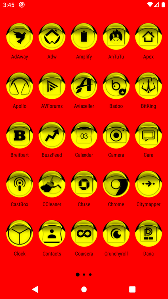Yellow Icon Pack Style 1 - عکس برنامه موبایلی اندروید