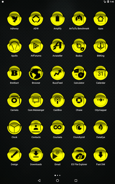 Yellow Icon Pack Style 1 - Image screenshot of android app