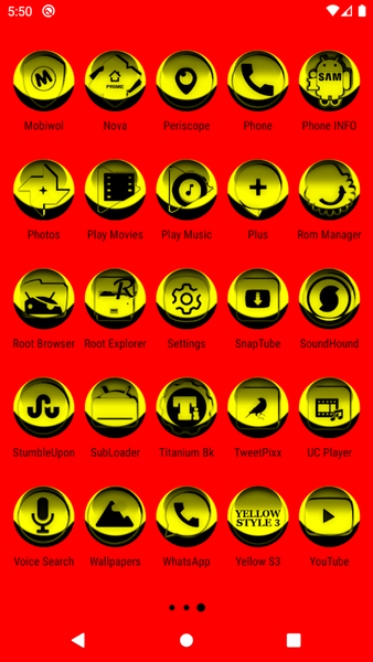 Yellow Icon Pack Style 3 - Image screenshot of android app