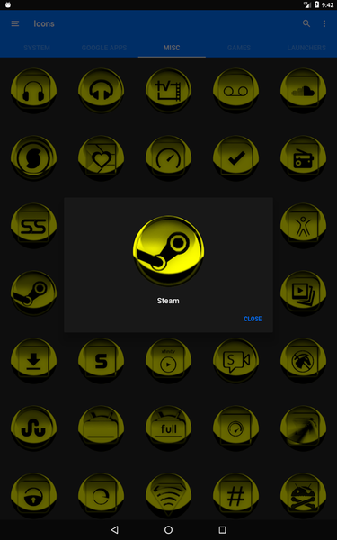 Yellow Icon Pack Style 3 - Image screenshot of android app