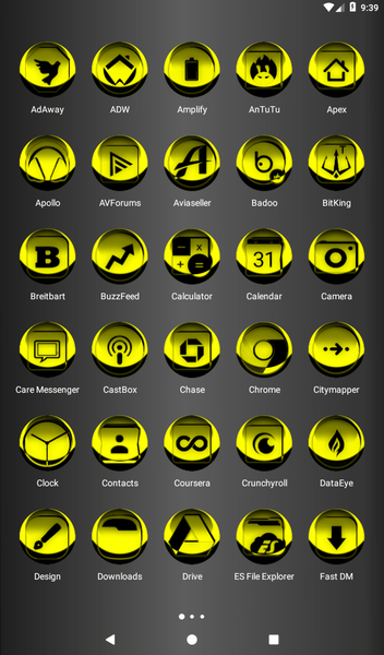 Yellow Icon Pack Style 3 - Image screenshot of android app