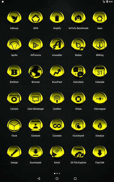 Yellow Icon Pack Style 3 - Image screenshot of android app