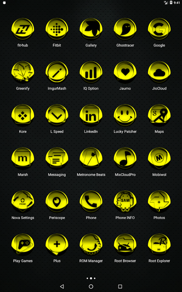 Yellow Icon Pack Style 3 - Image screenshot of android app