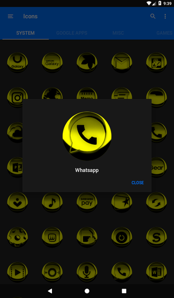 Yellow Icon Pack Style 3 - Image screenshot of android app