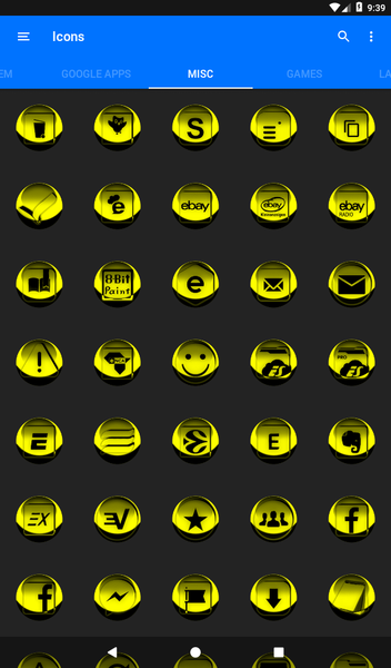 Yellow Icon Pack Style 3 - Image screenshot of android app