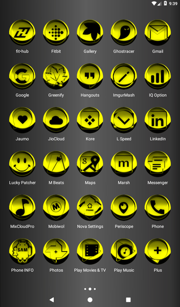 Yellow Icon Pack Style 3 - Image screenshot of android app