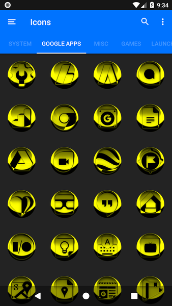 Yellow Icon Pack Style 3 - Image screenshot of android app