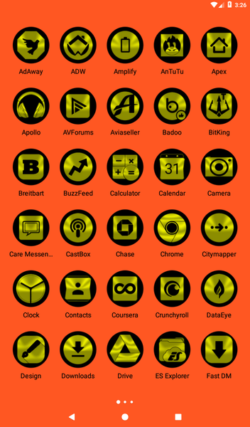 Oreo Yellow Icon Pack - عکس برنامه موبایلی اندروید
