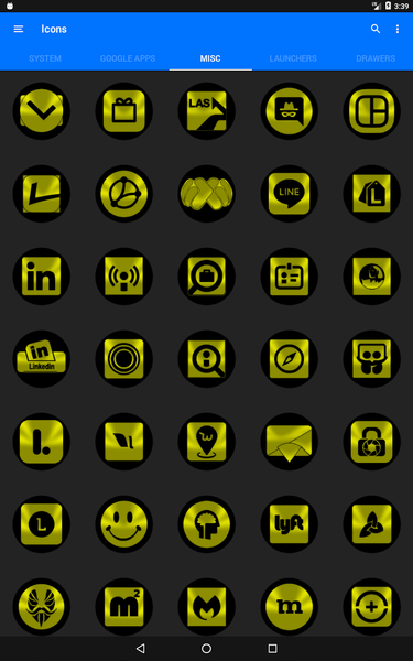 Oreo Yellow Icon Pack - عکس برنامه موبایلی اندروید