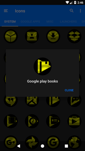 Oreo Yellow Icon Pack - عکس برنامه موبایلی اندروید