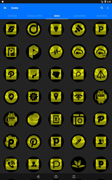 Oreo Yellow Icon Pack - عکس برنامه موبایلی اندروید