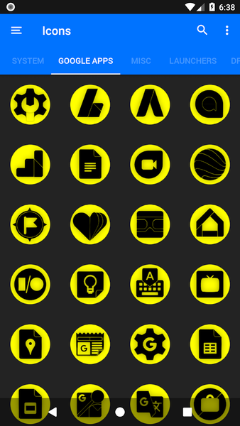 Oreo Yellow Icon Pack P2 - Image screenshot of android app