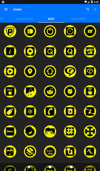 Oreo Yellow Icon Pack P2 - Image screenshot of android app